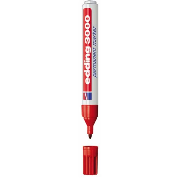 MARCADOR PERMANENTE EDDING 3000 ROJO BLISTER