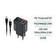 Cargador dual USB y USB-C con cable UNIC
