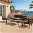 Conjunto jardin Autana. Cuatro piezas. Est. aluminio. Tipo tela polies